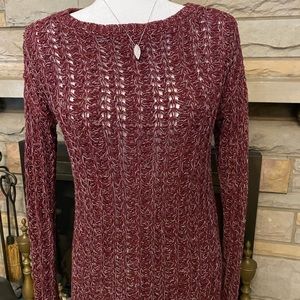 Loft ann taylor long cable knit pullover sweater